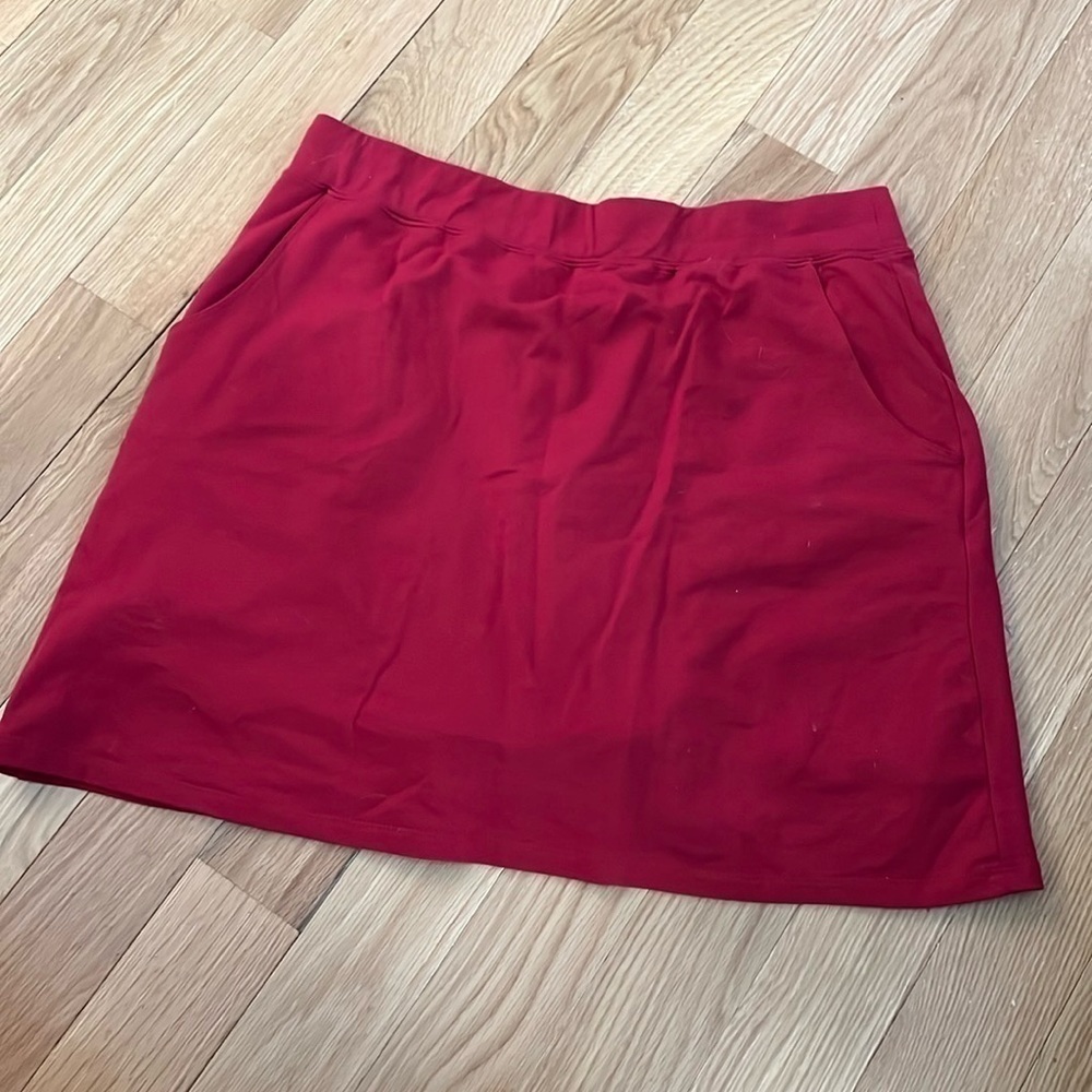 d & co Wide Elastic Waist Sweatshirt Material Skort size L NWOT - Picture 7 of 7